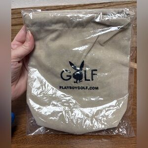 New Playboy Golf Cinch Close Pouch For Your Balls